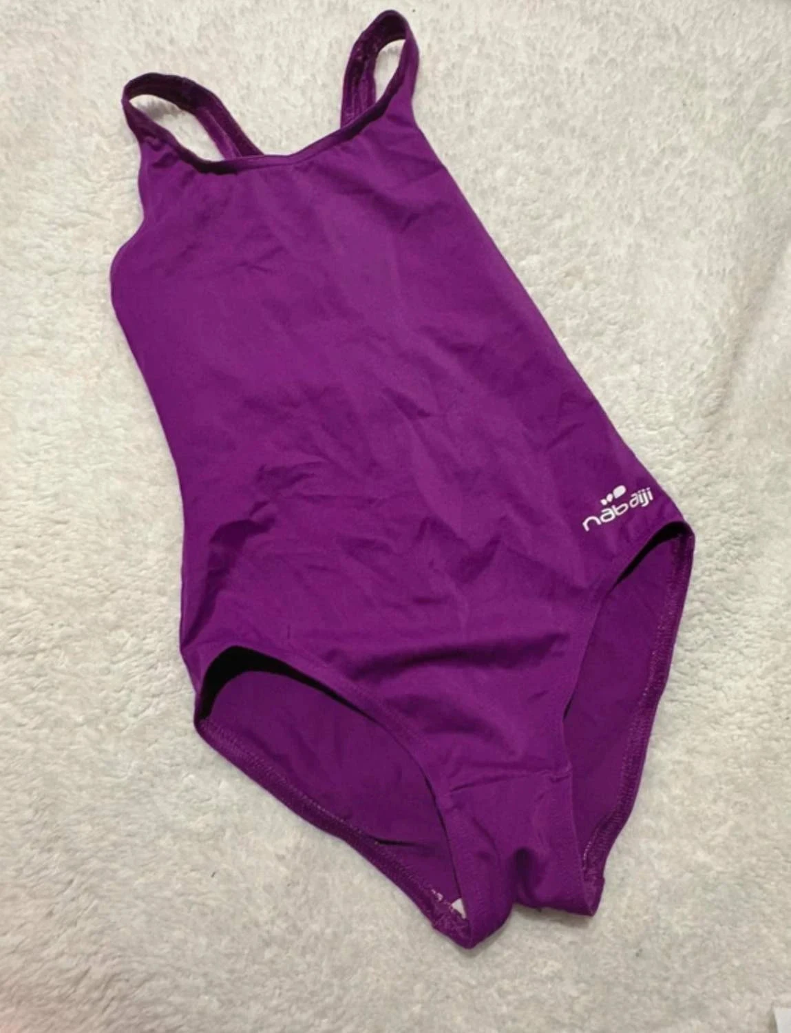 Maillot une pièce violet Nabaiji 6 ans